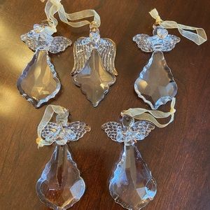Glass angels Christmas ornaments